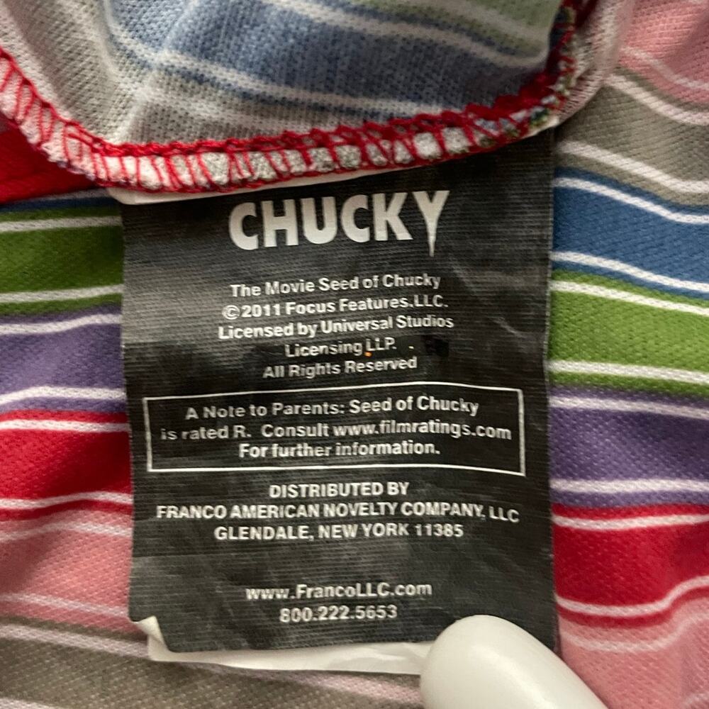 Chucky Good Guy Womens Size L Blue Red Halloween Costume - Picture 4 of 10